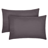 Set 2 huse perna din damasc, densitate 130 g/mp, Kahverengi