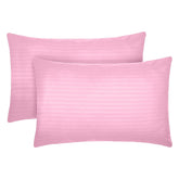 Set 2 huse perna din damasc, densitate 130 g/mp, Roz