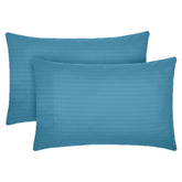 Set 2 huse perna din damasc, densitate 130 g/mp, Turcoaz