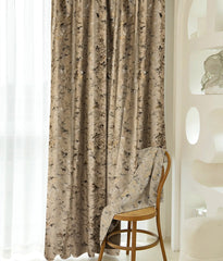 Set draperii din catifea texturata cu rejansa din bumbac tip fagure, Madison, densitate 700 g/ml, Brinda, 2 buc