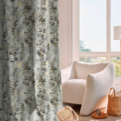 Draperie din catifea texturata cu rejansa transparenta cu ate pentru galerie, Madison, densitate 700 g/ml, Chameli, 1 buc
