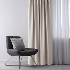 Draperie blackout cu inele, Juliette, densitate 230 g/mp, bej deschis, 1 buc