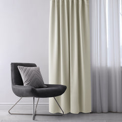 Draperie blackout cu rejansa multifunctionala, fagure si ate, Juliette, densitate 230 g/mp, crem, 1 buc