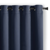 Draperie blackout cu inele, Juliette, densitate 230 g/mp, albastru