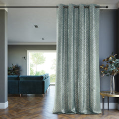 Draperie blackout cu inele stil glamour, Caspe, densitate 230 g/mp, vernil, 1 buc