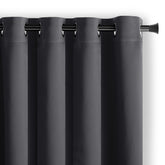 Draperie blackout cu inele, Juliette, densitate 230 g/mp, gri inchis, 1 buc