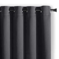 Draperie blackout cu inele, Juliette, densitate 230 g/mp, gri inchis, 1 buc