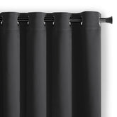 Draperie blackout cu inele, Juliette, densitate 230 g/mp, negru, 1 buc