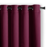 Draperie blackout cu inele, Juliette, densitate 230 g/mp, violet pruna, 1 buc