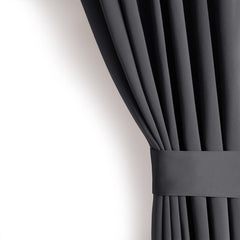 Draperie blackout cu rejansa multifunctionala, fagure si ate, Juliette, densitate 230 g/mp, gri inchis, 1 buc