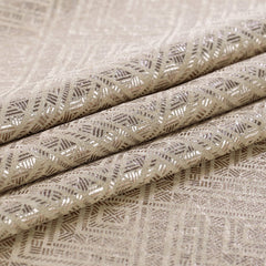 Draperie blackout cu rejansa stil glamour, Caspe, densitate 230 g/mp, bej, 1 buc