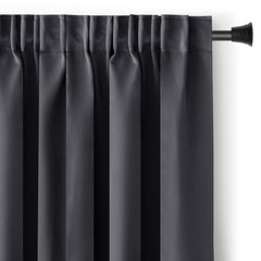 Draperie blackout cu rejansa multifunctionala, fagure si ate, Juliette, densitate 230 g/mp, gri, 1 buc