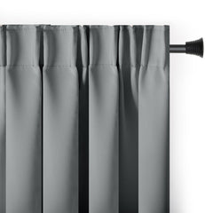 Draperie blackout cu rejansa multifunctionala, fagure si ate, Juliette, densitate 230 g/mp, gri deschis, 1 buc