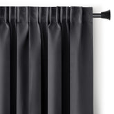 Draperie blackout cu rejansa multifunctionala, fagure si ate, Juliette, densitate 230 g/mp, gri inchis, 1 buc