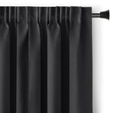 Draperie blackout cu rejansa multifunctionala, fagure si ate, Juliette, densitate 230 g/mp, negru, 1 buc