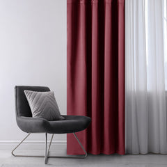 Draperie blackout cu rejansa multifunctionala, fagure si ate, Juliette, densitate 230 g/mp, rosu carmin, 1 buc