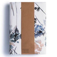 Draperie blackout cu inele, model floral, Premuda, densitate 200 g/m2, maro