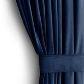 Draperie din catifea cu rejansa multifunctionala, Velvet, opacitate 77%, densitate 210 g/mp, Bleumarin, 1 buc