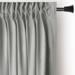 Draperie din catifea cu rejansa multifunctionala, Velvet, opacitate 77%, densitate 210 g/mp, Gri clasic, 1 buc