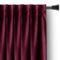 Draperie din catifea cu rejansa multifunctionala, Velvet, opacitate 77%, densitate 210 g/mp, Rosu, 1 buc