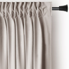 Draperie din catifea cu rejansa multifunctionala, Velvet, opacitate 77%, densitate 210 g/mp, Sandbeige, 1 buc