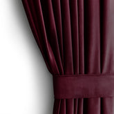 Draperie din catifea cu inele, Velvet, densitate 210 g/mp, opacitate 77%, Rosu, 1 buc
