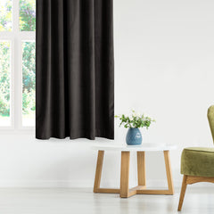 Draperie din catifea cu rejansa multifunctionala, fagure si ate, Velvet, opacitate 77%, densitate 210 g/mp, Negru, 1 buc