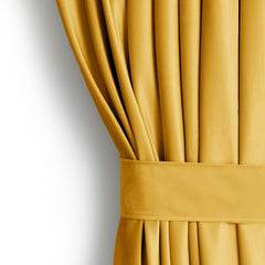 Draperie din catifea cu rejansa multifunctionala, fagure si ate, Velvet, opacitate 77%, densitate 210 g/mp, Mustar, 1 buc