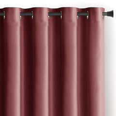 Draperie din catifea cu inele, Velvet, densitate 210 g/mp, opacitate 77%, Rose, 1 buc