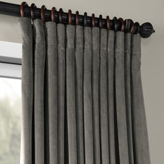 Draperie din catifea cu rejansa, Premium, densitate 700 g/mp, Gri