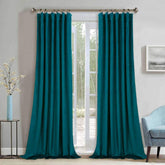 Draperie din catifea cu rejansa, Premium, densitate 700 g/mp, Turcoaz
