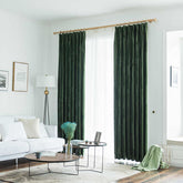 Draperie din catifea cu rejansa, Premium, densitate 700 g/mp, Verde