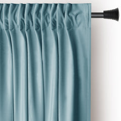 Draperie din catifea cu rejansa multifunctionala, fagure si ate, Velvet, opacitate 77%, densitate 210 g/mp, Blue, 1 buc