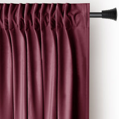 Draperie din catifea cu rejansa multifunctionala, fagure si ate, Velvet, opacitate 77%, densitate 210 g/mp, Burgundy, 1 buc