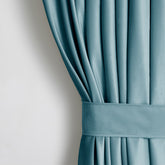 Draperie din catifea cu rejansa multifunctionala, fagure si ate, Velvet, opacitate 77%, densitate 210 g/mp, Blue, 1 buc