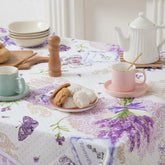 Fata de masa din bumbac 100%, Flori de Lavanda, Mov, 1 buc