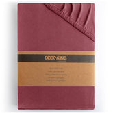 Cearsaf de pat cu elastic din tricot, bumbac 100%, 135 g/m2, Amber, roz