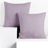 Set 2 huse perne decorative din bumbac cu fermoar, Amber, 135 g/m2, Violet