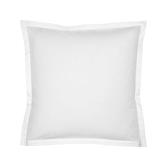 Lenjerie de pat matrimonial cu husa de perna patrata, percale alb 125 g/mp, M, bumbac 100%, 4 piese