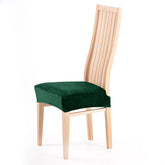 Husa pentru scaun din catifea cu elastic sezut, 190 g/m2, Sento, 40x40x5 cm, verde, 1 buc