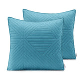 Set 2 huse perne decorative matlasate stil modern, Softa, 70 g/m2, Albastru celest
