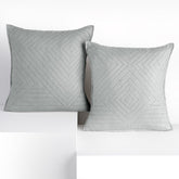 Set 2 huse perne decorative matlasate stil modern, Softa, 70 g/m2, Gri deschis