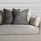 Set 2 huse perne decorative matlasate stil modern, Softa, 70 g/m2, Gri