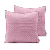 Set 2 huse perne decorative matlasate stil modern, Softa, 70 g/m2, Roz pudrat
