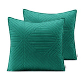 Set 2 huse perne decorative matlasate stil modern, Softa, 70 g/m2, Verde