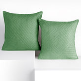 Set 2 huse perne decorative matlasate stil modern, Softa, 70 g/m2, Verde jad