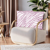 Set 2 huse perne decorative din catifea model zebra, Fun, 215 g/m2, Roz
