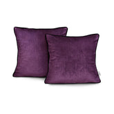 Set 2 huse perne decorative din catifea stil modern, Velvet, 220 g/m2, Mov