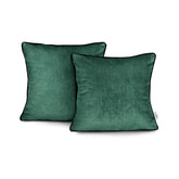 Set 2 huse perne decorative din catifea stil modern, Velvet, 220 g/m2, Verde