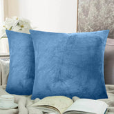 Set 2 huse perne decorative stil clasic, 240 g/m2, Mic, Albastru